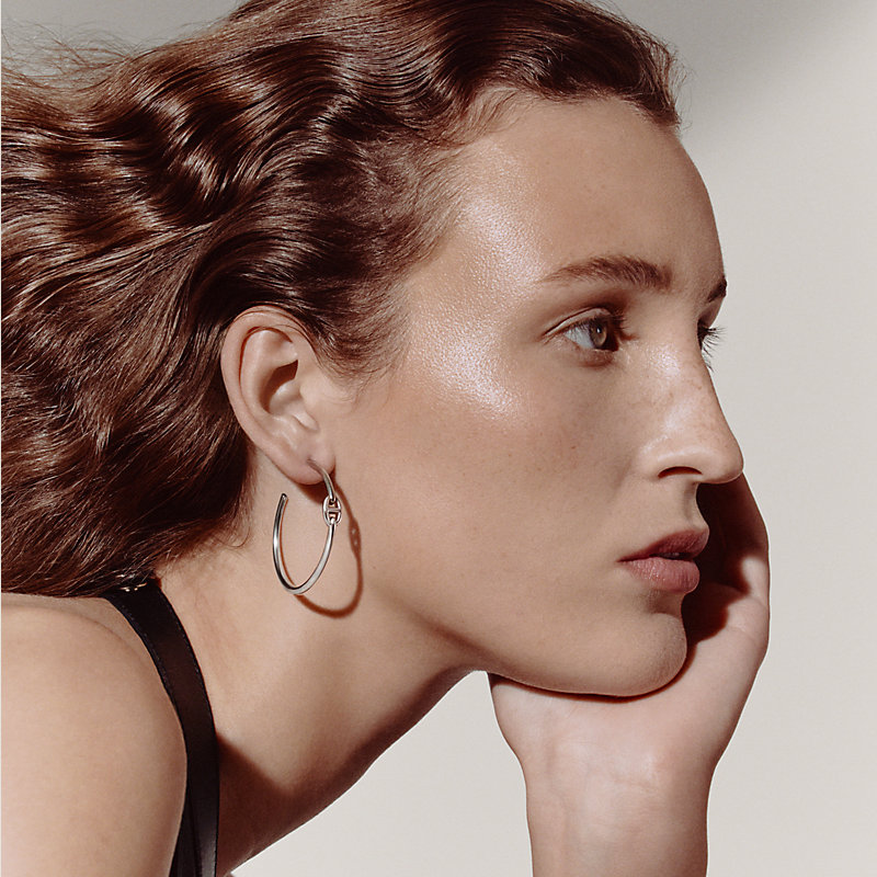 Chaine d'ancre Enchainee earrings, large model | Hermès Mainland China